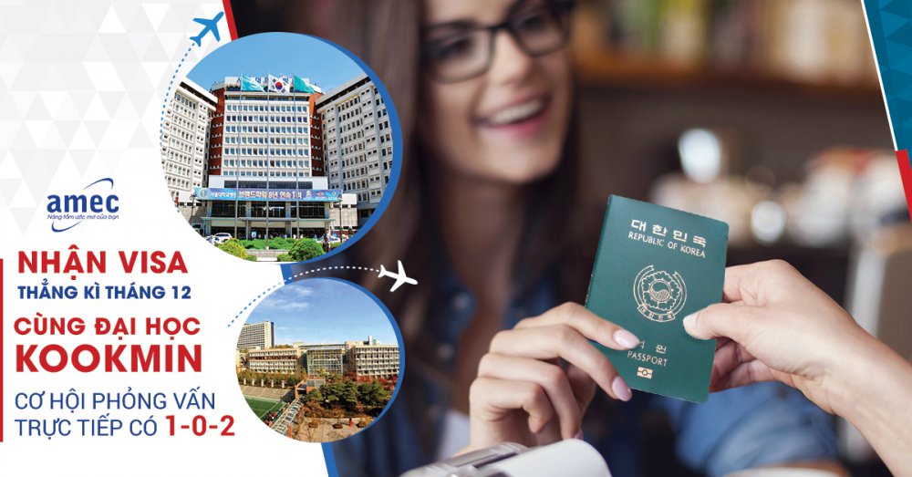 Nhận ngay Visa Thẳng bay ngay tháng 12 với đại học Kookmin Hàn Quốc