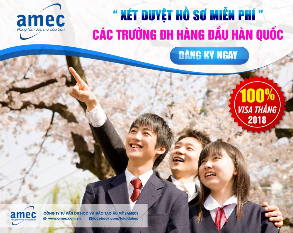 TIN NÓNG : AMEC mở đợt xét tuyển hồ sơ miễn phí khu vực miền Nam – Tặng 100$ cho hồ sơ đạt yêu cầu