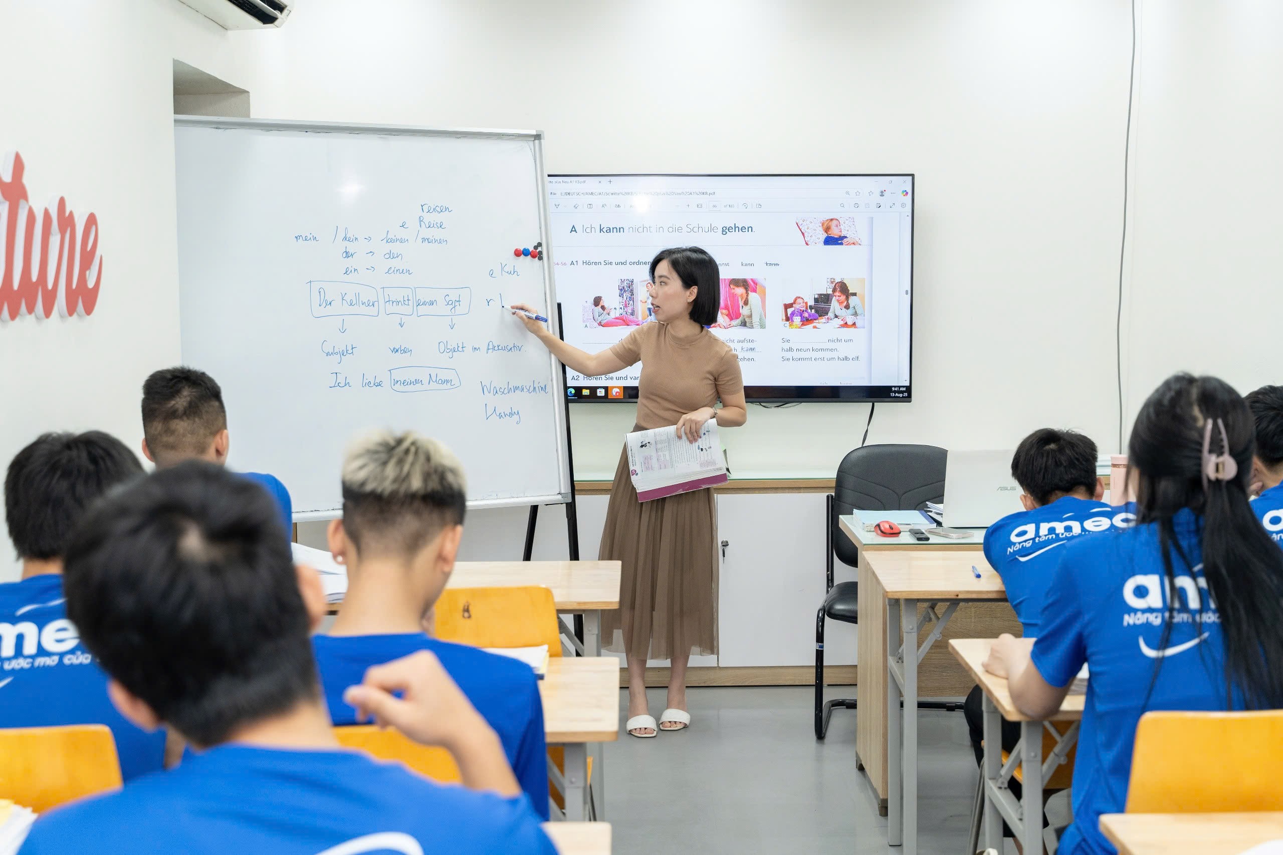khóa học tiếng Đức A1 tại AMEC