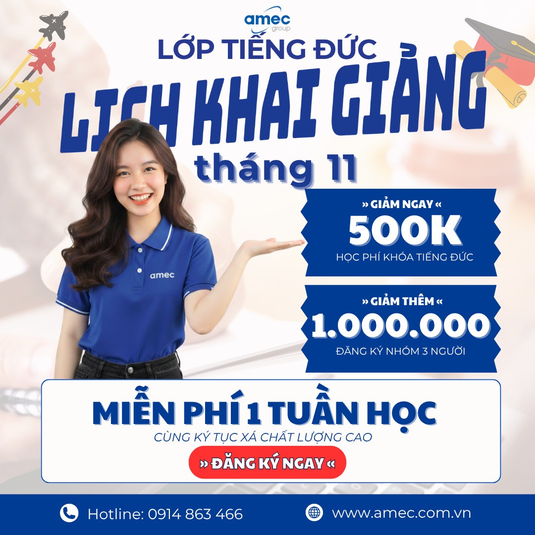 Khai giảng lớp tiếng Đức tháng 11
