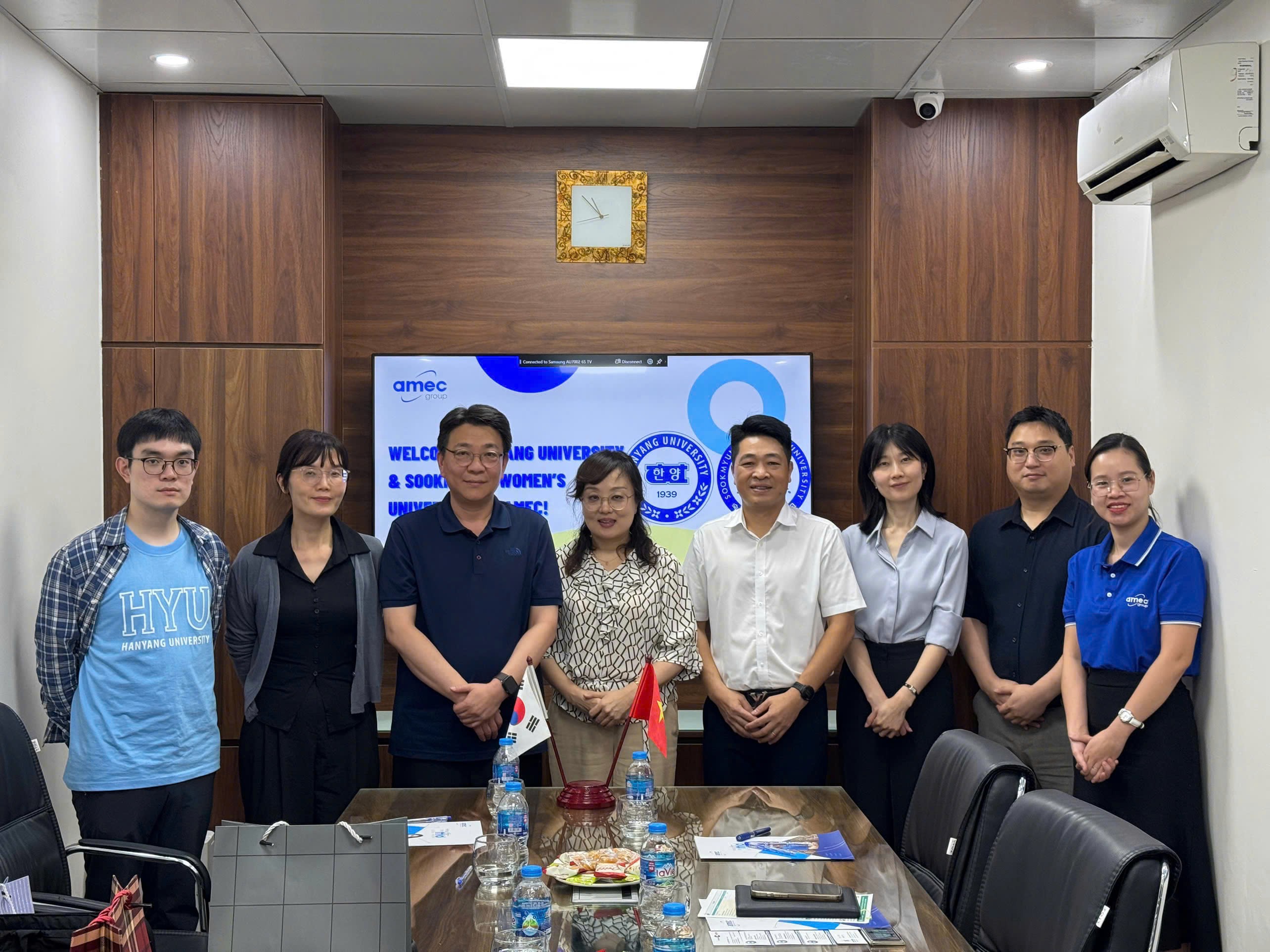 Gặp gỡ Trường Đại học Hanyang và Trường Đại học Nữ Sookmyung tại Trụ sở AMEC GROUP Hà Nội