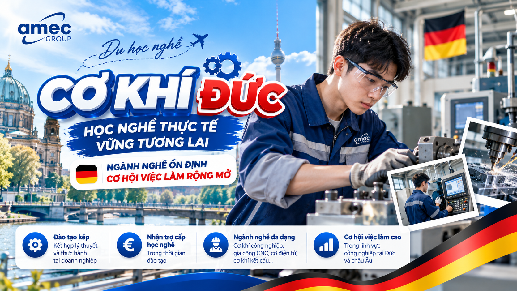 Du học nghề cơ khí Đức: Học gì, cần điều kiện gì và cơ hội ra sao?